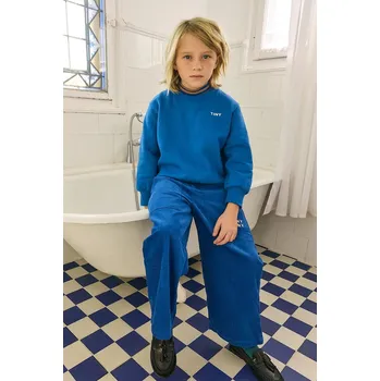 Chlapecká mikina Dětská mikina Tinycottons TINY SWEATSHIRT AW25.009 modrá 55X, vel. 116