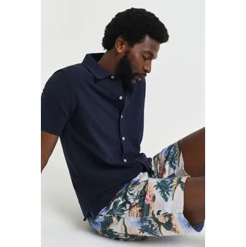 POLOKOŠILE GANT TEXTURED SS SHIRT EVENING BLUE