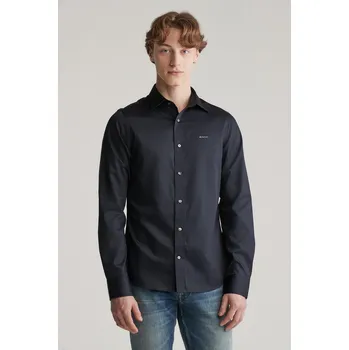Pánská košile KOŠILE GANT SLIM SATEEN SHIRT BLACK