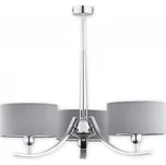 Lemir Lustr do obyváku O2873 W3 CH + SZA Orso lustr 3 ramenný, chrom + šedá
