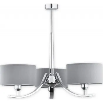 Svítidlo Lemir Lustr do obyváku O2873 W3 CH + SZA Orso lustr 3 ramenný, chrom + šedá