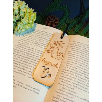 Doplněk ke knize Dary dřeva Dřevěná záložka do knížky - znamení kozoroh