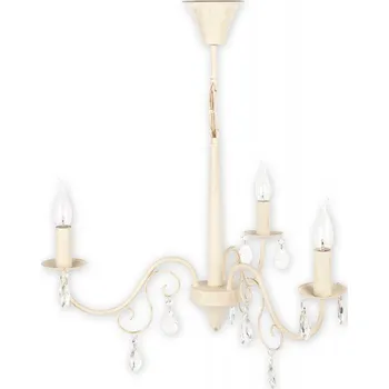 Lemir Závěsné svítidlo na řetězu O1953 AB Velio lustr 3 ramenný, antická bíl