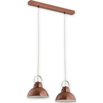 Svítidlo Lemir Závěsné svítidlo na lanku O2372 W2 MAB Ajla závěs 2, měď + antická bíl