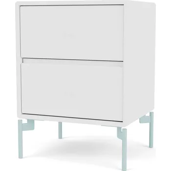 Noční stolek Montana, Noční stolek Drift na světlemodrých nožkách bílý - Formadore