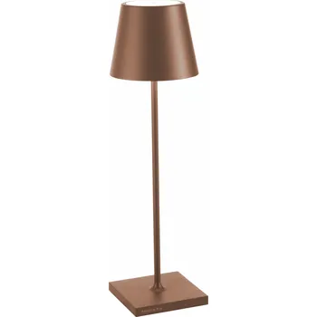 Lampička Zafferano, Stolní lampa Poldina 38 cm hnědá - Formadore