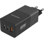 Aligator CHPD0027 - Rychlonabíjecí adaptér GaN PD 65W 2xUSB-C + USB-A černá