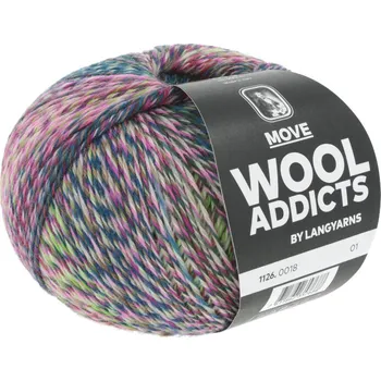 Příze Příze Lang Yarns Move 18 darkgreen-neongreen-pink-petrol