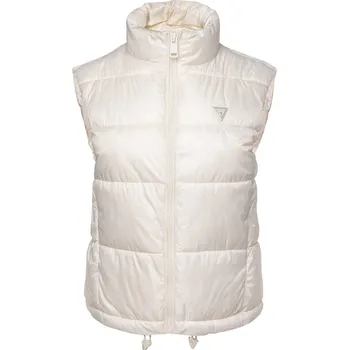 Dámská vesta Dámská Prošívaná vesta GUESS NEW 4G LOGO PADDED VEST W4YL15WGAL2-G1E0 – Béžová S
