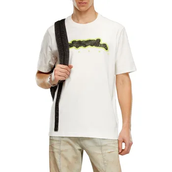 Pánské tričko TRIČKO DIESEL T-JUST-N16 T-SHIRT OFF WHITE