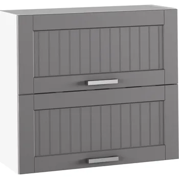 Kuchyňská skříňka Horní skříňka, tmavě šedá/bílá, JULIA TYP 12