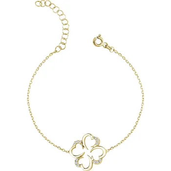 Náramek Stříbrný náramek ZLATÝ ČTYŘLÍSTEK Ag 925; ≤1,5 g. 6112453947 1012