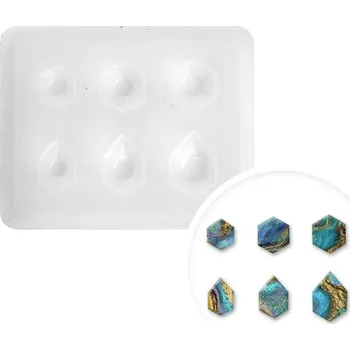 Profesionální silikonová forma Pentart - drahokamy šestiúhelníky