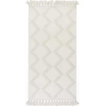 Koberec Today Bílý koberec SLOW LIFE, 60 x 120 cm, bavlna