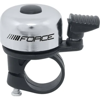 Zvonek na kolo Zvonek FORCE MINI 22,2 mm, paličkový, stříbrný