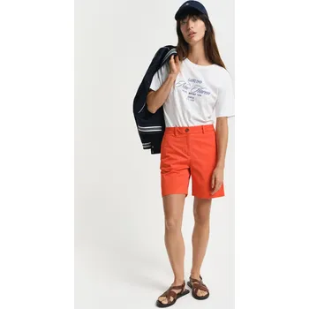 Dámské kraťasy ŠORTKY GANT CHINO SHORTS ORANGE RED