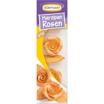 Čokoláda Günthart Marcipánové růže a lístky zlaté