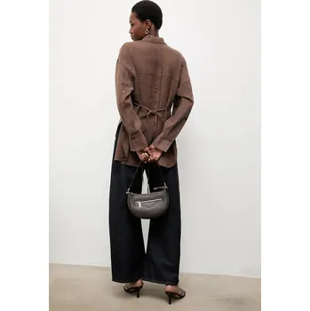 Pánská košile Košile Answear.LAB ST.0705.TOS hnědá 88X, vel. S