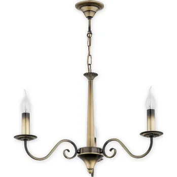 Svítidlo Lemir Závěsné svítidlo na řetězu O2893 W3 PAT Asti lustr 3 ramenný, patina