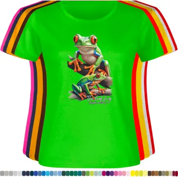 damske-levne-bavlnene-tricko-digitalni-potisk-zabky-listovnice Barva: Lime - limetková, velikost: XS