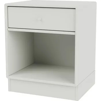 Noční stolek Montana, Noční stolek Dream na podstavci 7 cm světle šedý - Formadore