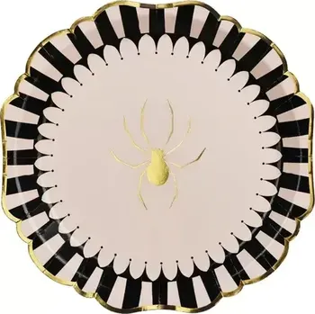 Talíř Papírové talíře Elegantní pavouk 23 cm – 6 ks