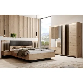 Ložnicová sestava Laski Ložnice Tally 1 Vyber LED osvětlení: bez LED osvětlení, Vyberte rošt: Bez roštu