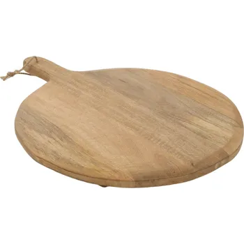 EH Excellent Houseware Kulatá servírovací deska z mangového dřeva, Ø 47 cm