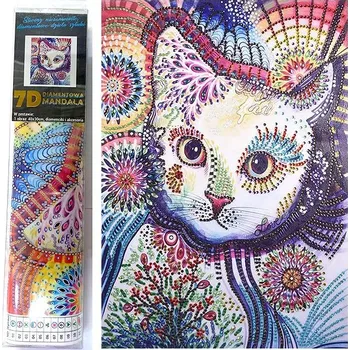 Diamantové malování Norimpex 7D Kočičí pohled 30 × 40 cm