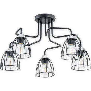 Svítidlo Lemir Stropní svítidlo O2705 W5 CZA Senso lustr 5 ramenný, černá matná + chr