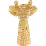 Pítko pro ptáčky - tvar květ, stojaté, keramika, zelené (cs)