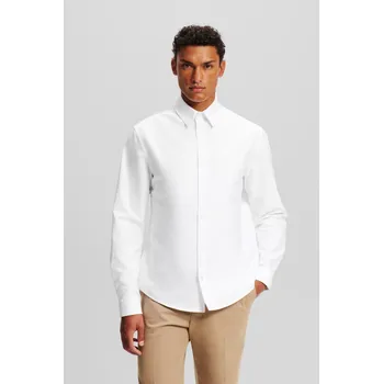 Pánská košile KOŠILE KARL LAGERFELD KAMEO OXFORD SHIRT WHITE