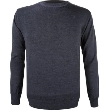 Pánský svetr Kama pánský pletený Merino svetr 4101 111 - tmavě šedá XL