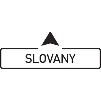 Dopravní značka Dopravní značka IS4a Směrová tabule (s jedním místním cílem)