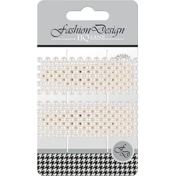 TOP CHOICE Sponky do vlasů 2ks Bílé perličky 23828