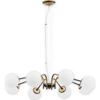 Svítidlo Lemir Lustr do obyváku O2907 W8 PAT Nol lustr 8 ramenný, patina