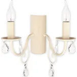 Lemir Nástěnné svítidlo O1951 AB Velio nástěník 2 ramenný, antická bílá