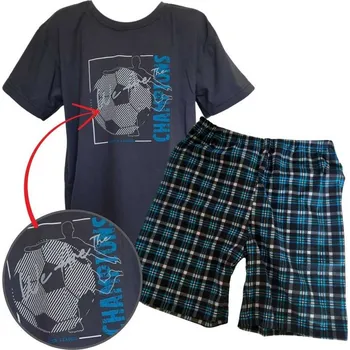 Pánské pyžamo Chlapecké pyžamo Betty Mode letní tmavě šedé CHAMPIONS