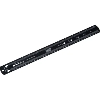 Pravítko-kalibr na dráty a kuličky ložisek, Fe