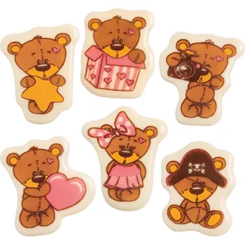 Čokoláda Günthart Medvídci z bílé čokolády 6ks