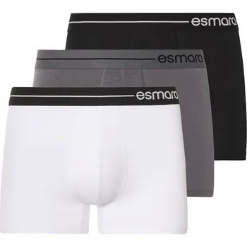Boxerky esmara Men Pánské boxerky, 3 kusy (černá/šedá/bílá, 7/XL)