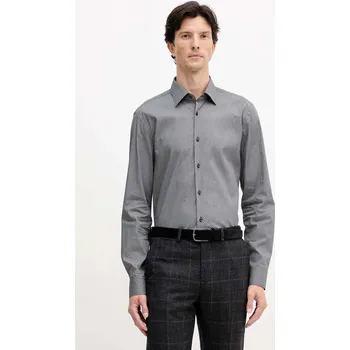 Pánská košile Košile BOSS H-HANK-kent-C1-214 pánská, černá barva, slim, s klasickým límcem, 50551363 99X, vel. 41