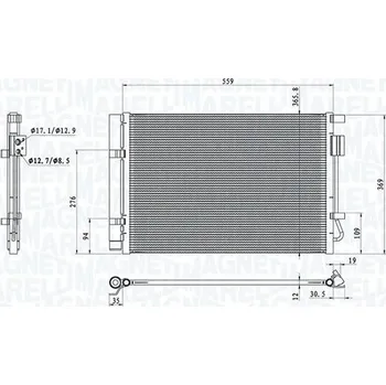 Výparník klimatizace Kondenzátor, klimatizace MAGNETI MARELLI 350203100800