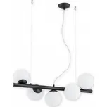 Lemir Lustr do obyváku O2915 W5 CZA Osso závěsný lustr 5 ramenný, černá matn