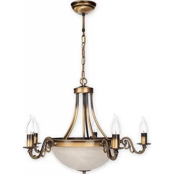 Svítidlo Lemir Závěsné svítidlo na řetězu O2125 W7 PAT Arkadia lustr 5 ramenný, patin