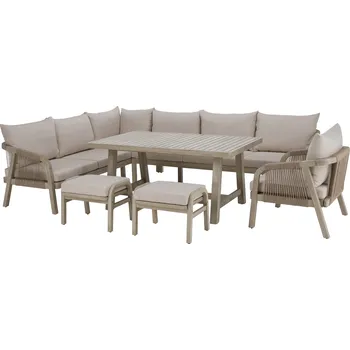 Obývací pokoj Záhradný set, akáciové drevo, béžová/prírodná patina, PARVEN