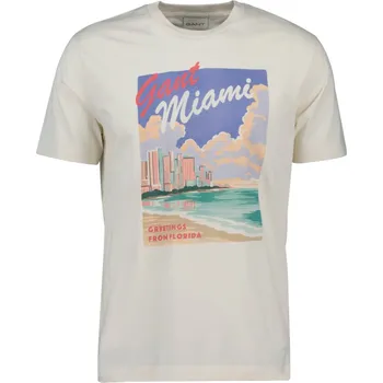 Pánské tričko TRIČKO GANT GRAPHIC T-SHIRT CREAM
