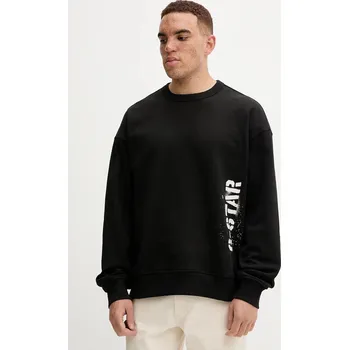 Pánská mikina Bavlněná mikina G-Star Sprayed 89 pánská, černá barva, s potiskem, D27096-E124 D27096.E124 99X, vel. S