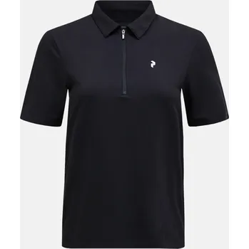 Dámská košile POLOKOŠILE PEAK PERFORMANCE W COMFORT ZIP POLO BLACK