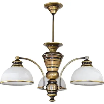 Lemir Závěsný lustr na tyči O3183 W3 PAT Pelion lustr 3 ramenný, patina